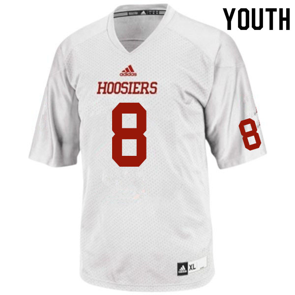 Youth #8 Stevie Scott III Indiana Hoosiers College Football Jerseys Sale-White
